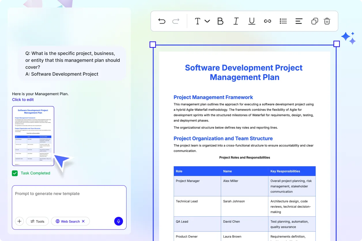 Free AI Management Plan Generator, AI Management Plan Maker Online [ No Signup ]